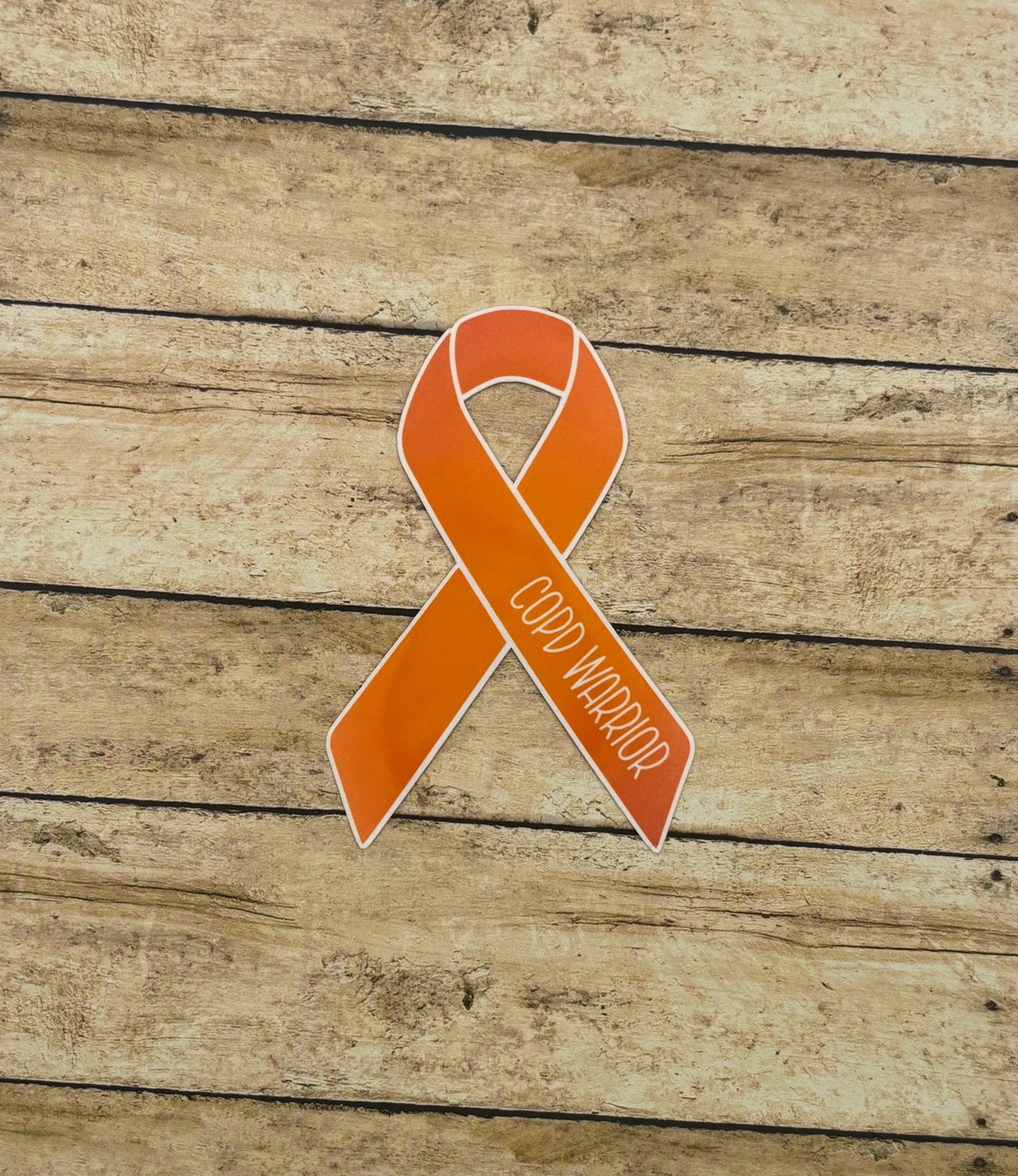 COPD Warrior Ribbon Sticker
