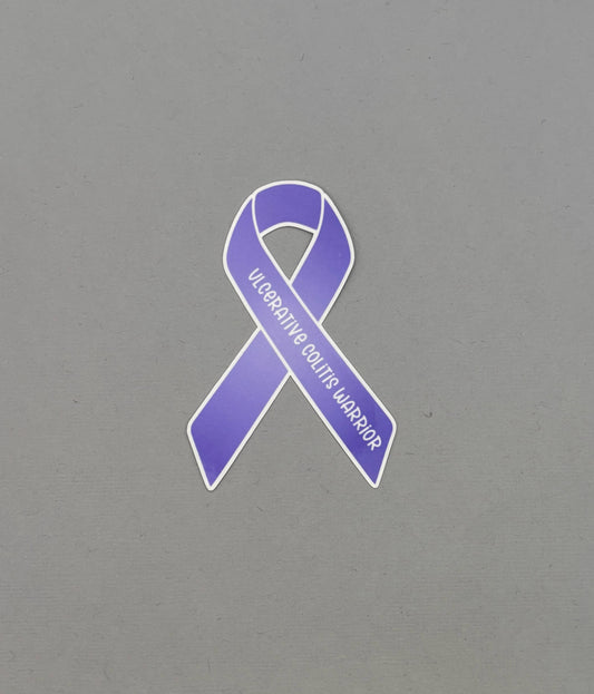 Ulcerative Colitis Warrior Ribbon Sticker