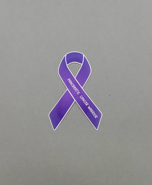 Pancreatic Cancer Warrior Ribbon Sticker