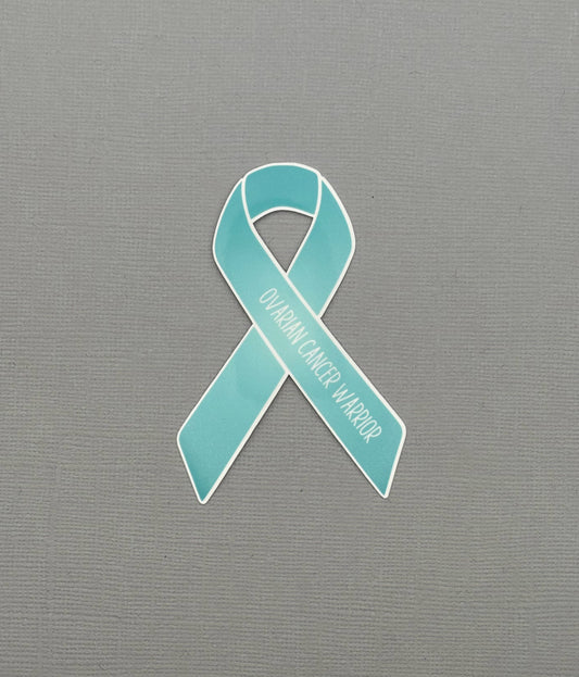 Ovarian Cancer Warrior Ribbon Sticker