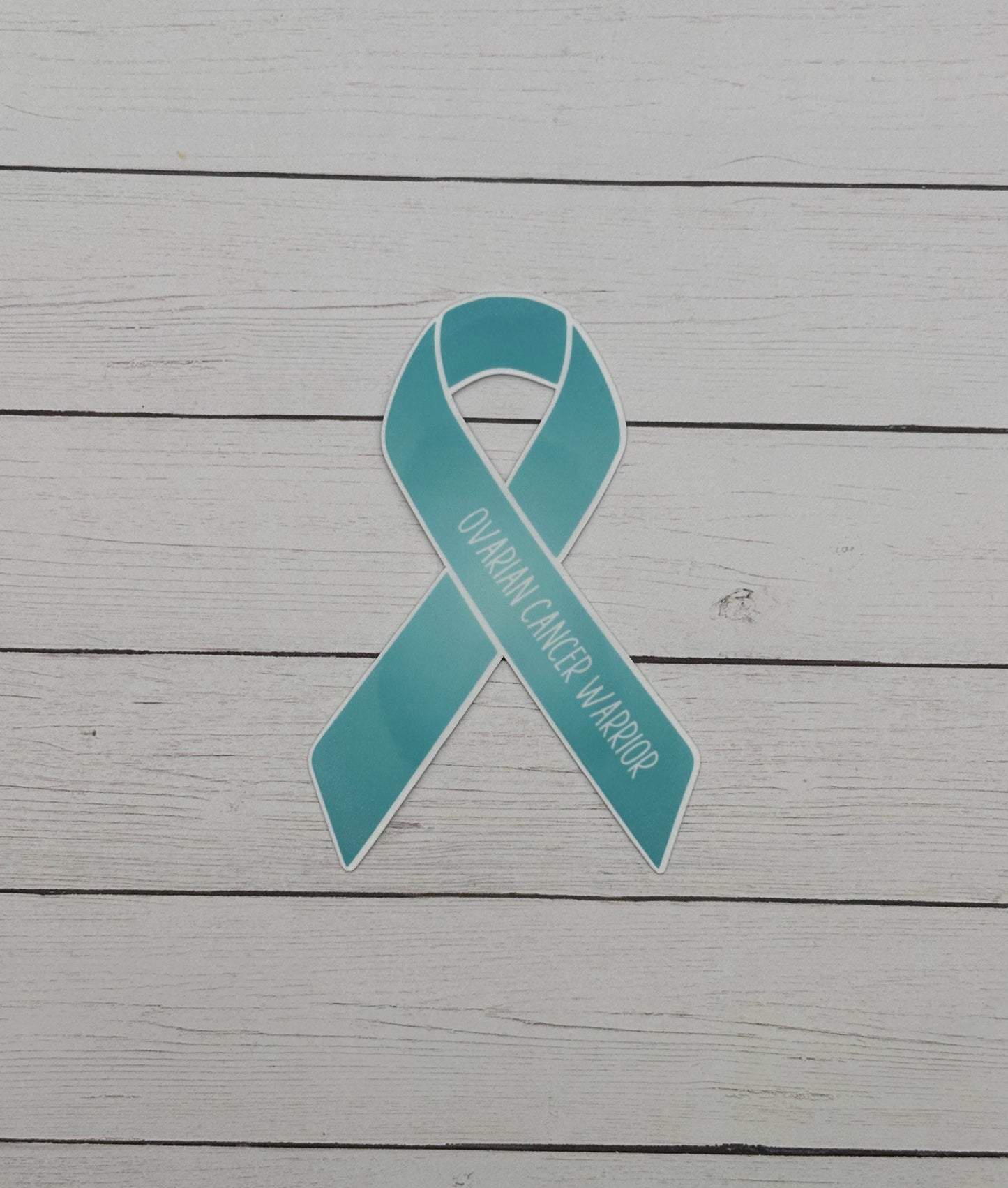 Ovarian Cancer Warrior Ribbon Sticker