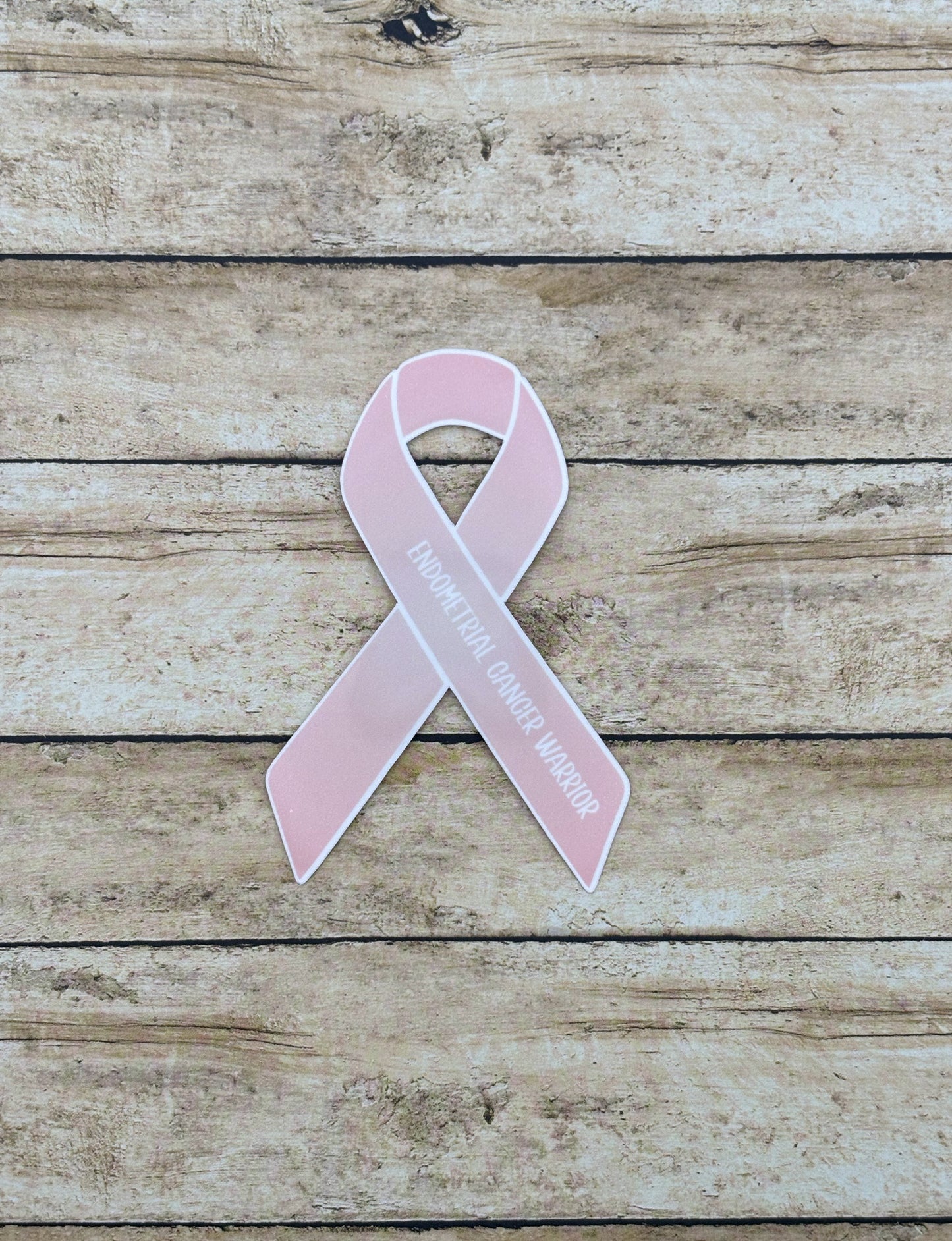 Endometrial Cancer Warrior Ribbon Sticker