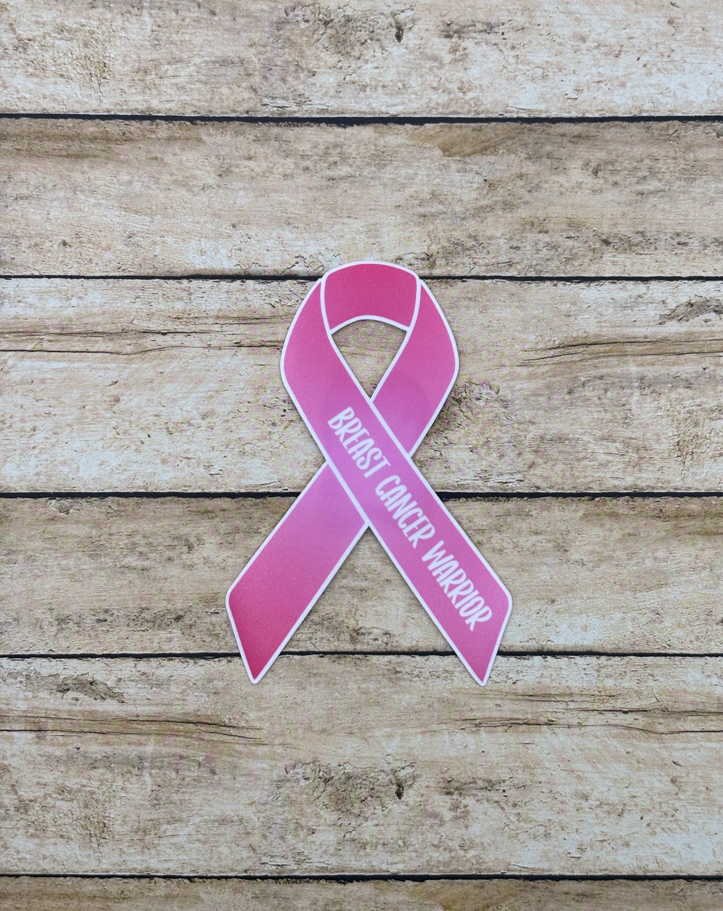 Breast Cancer Warrior Ribbon Sticker