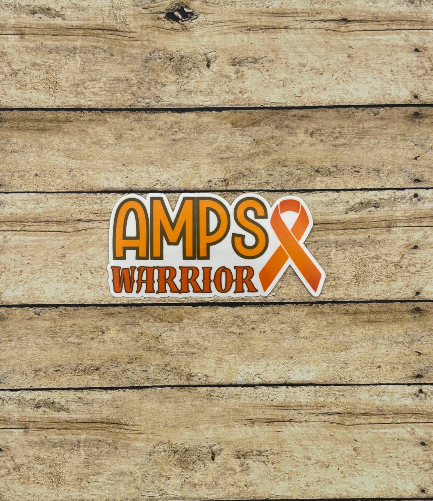 AMPS Warrior with Ribbon Sticker