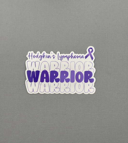 Hodgkin's Lymphoma Warrior Sticker