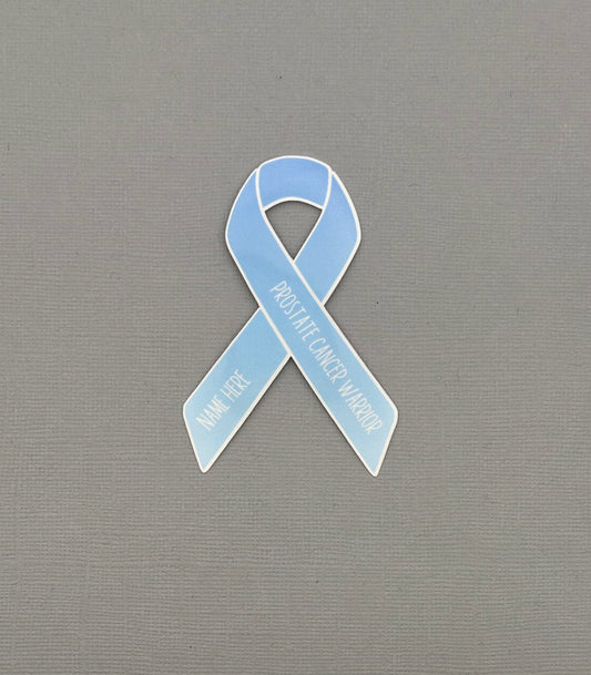 Prostate Cancer Warrior Custom Ribbon Sticker