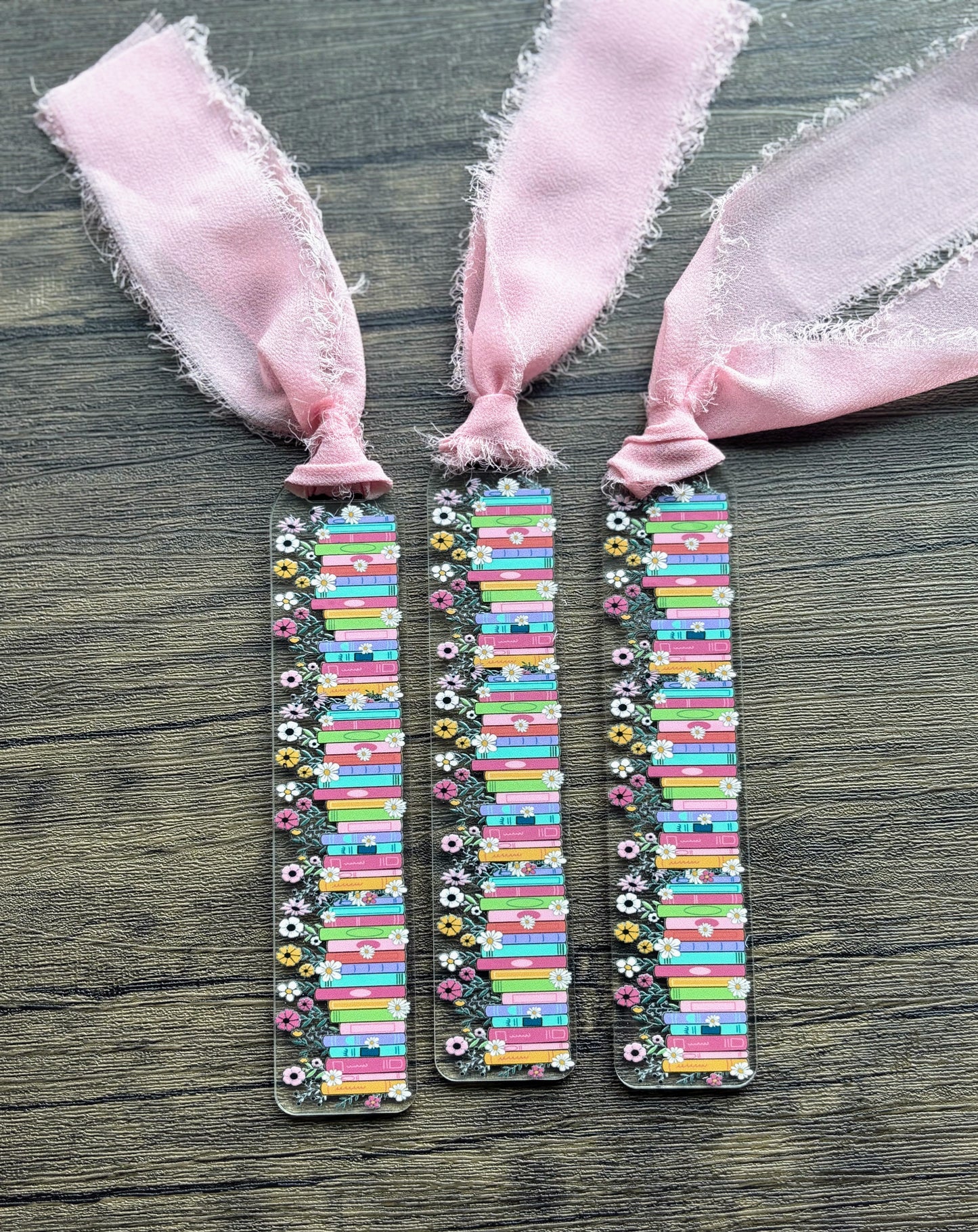 Wildflower Book Stack Bookmark