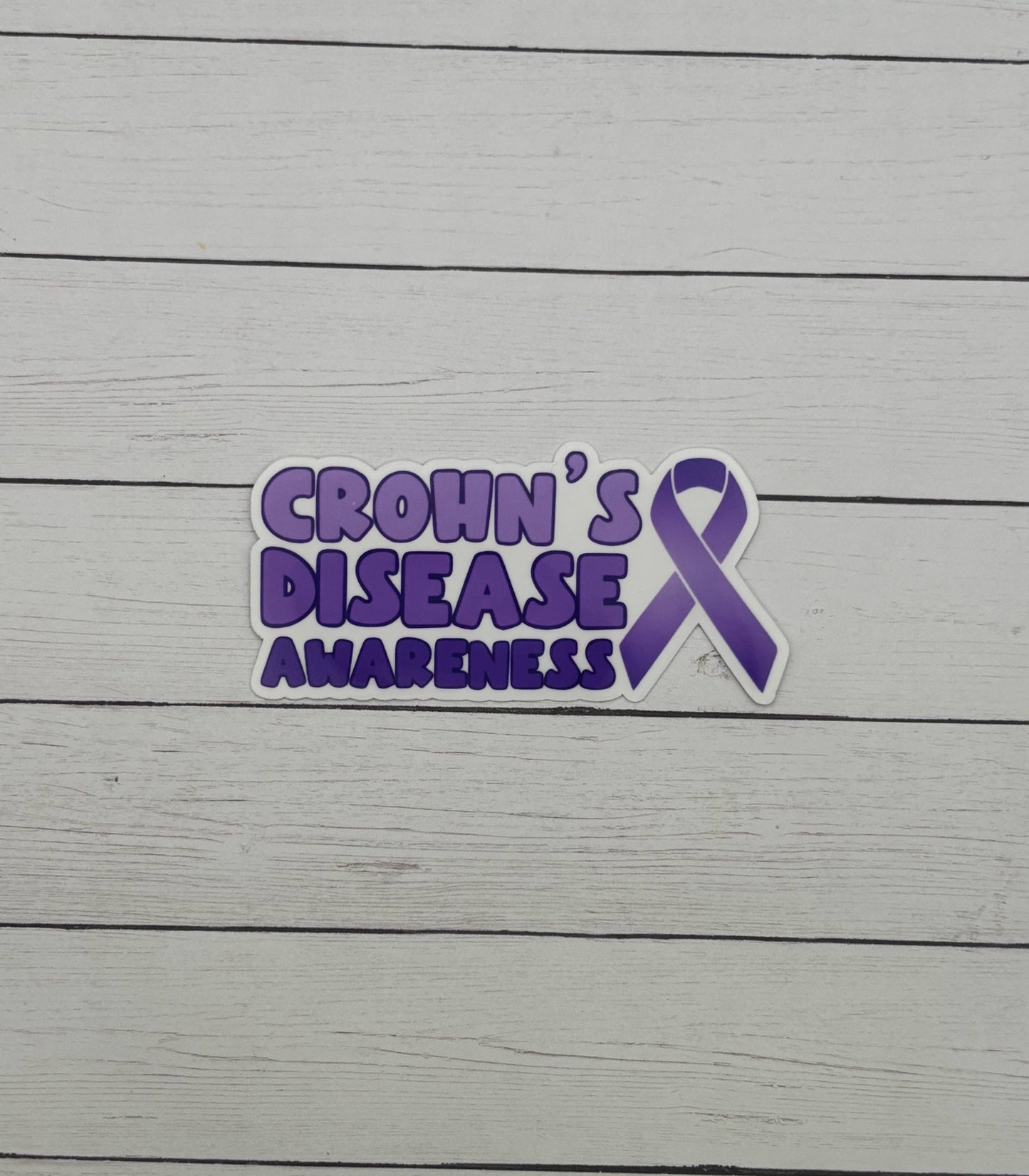Crohn's Disease Awareness with Ribbon Sticker