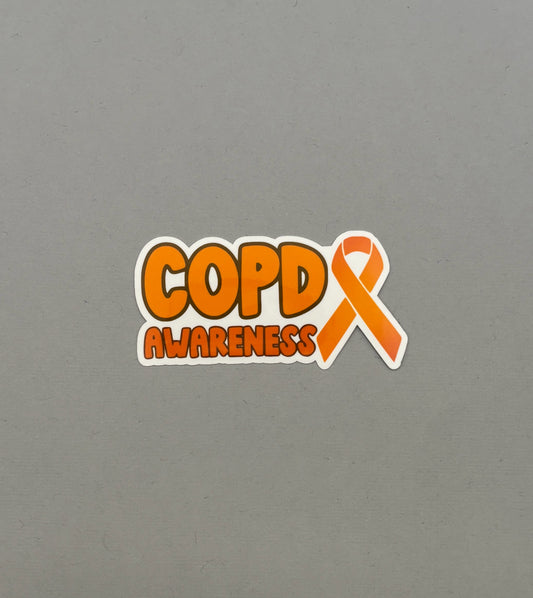 COPD Awareness with Ribbon Sticker