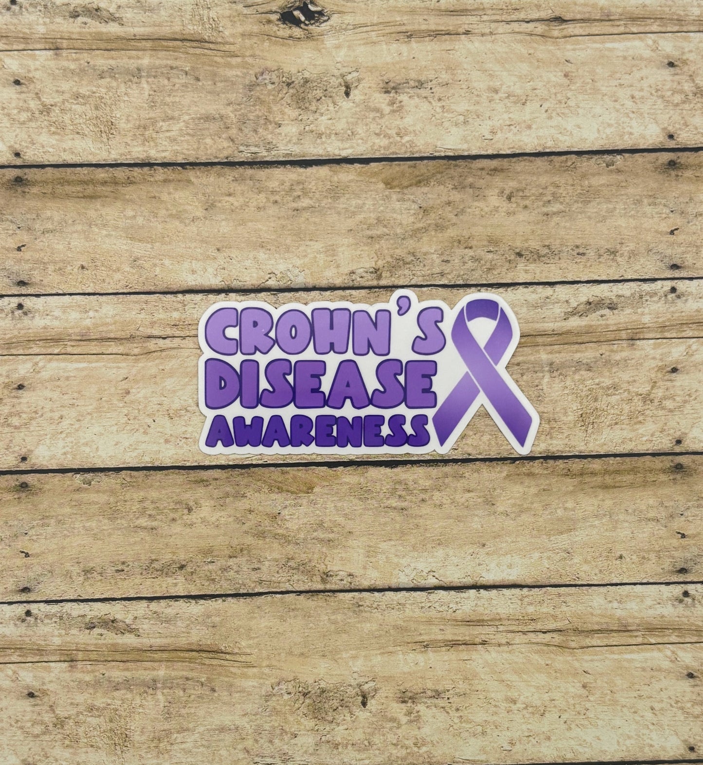 Crohn's Disease Awareness with Ribbon Sticker