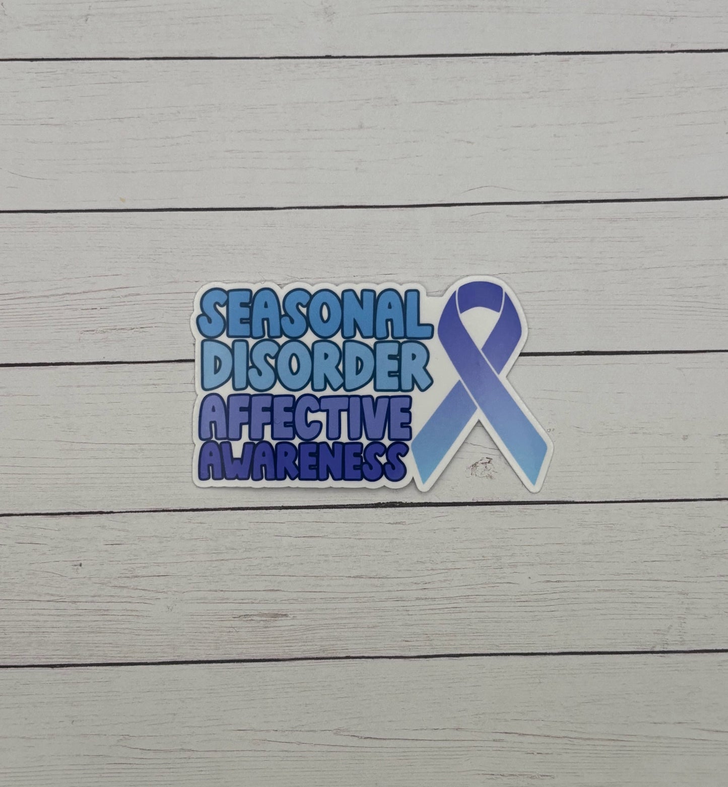Seasonal Affective Disorder Awareness with Ribbon Sticker