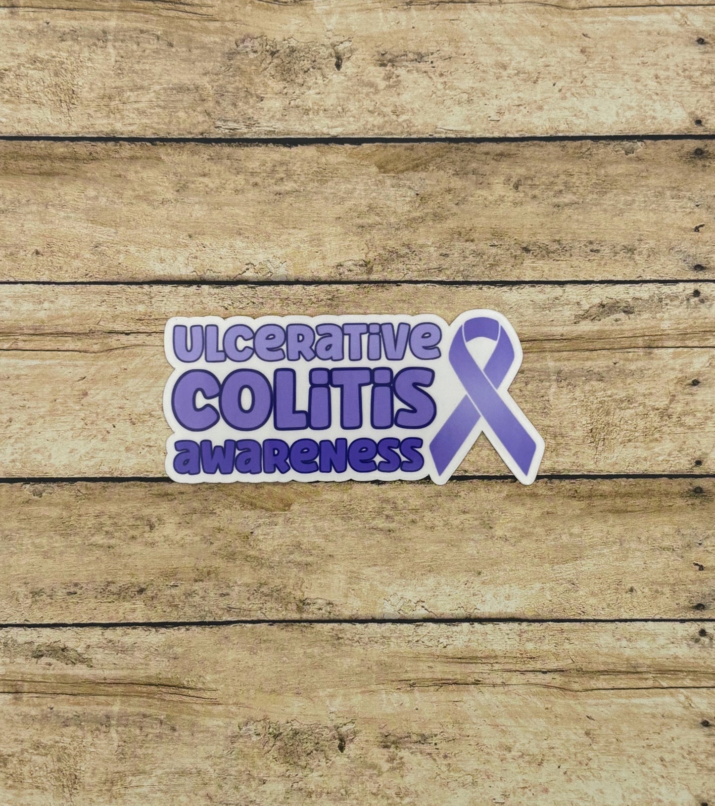 Ulcerative Colitis Awareness with Ribbon Sticker
