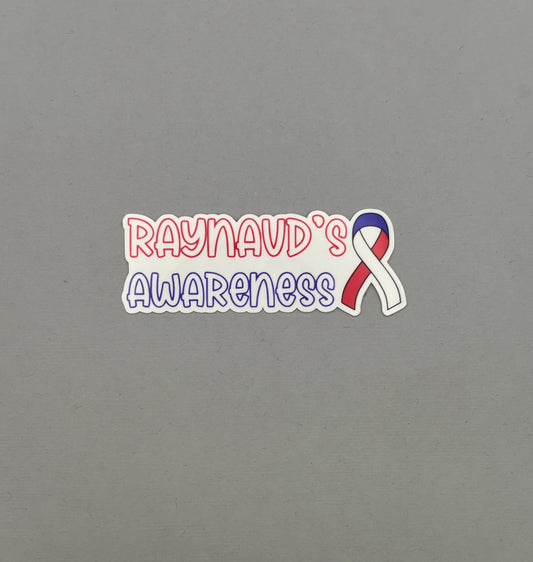 Raynaud's Awareness with Ribbon Sticker