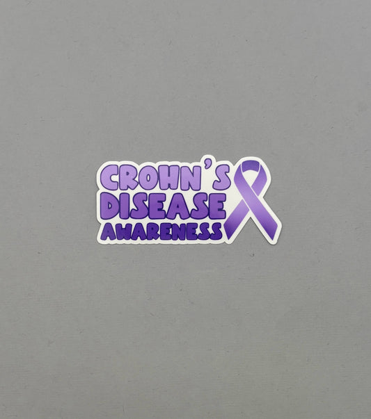Crohn's Disease Awareness with Ribbon Sticker