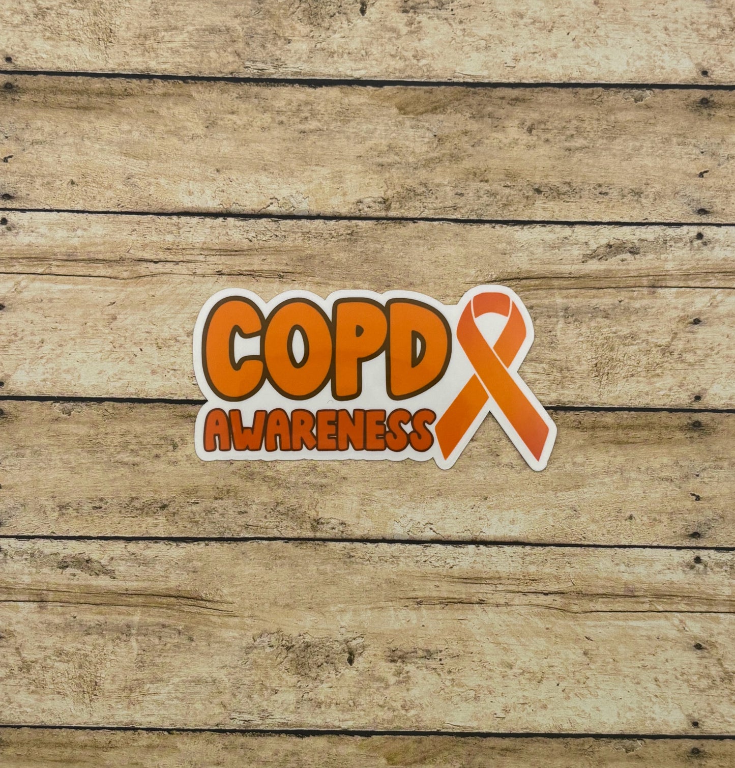 COPD Awareness with Ribbon Sticker
