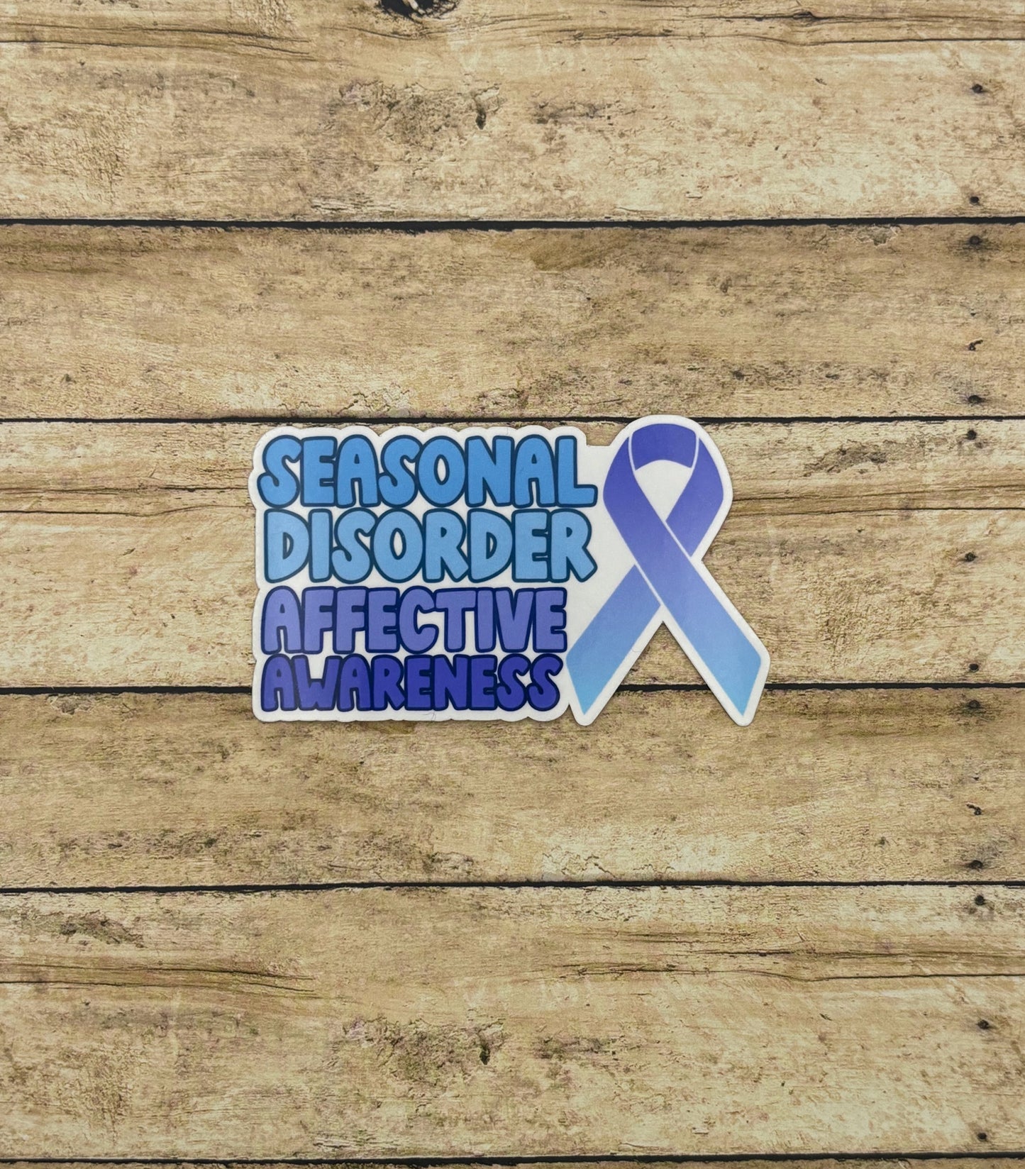 Seasonal Affective Disorder Awareness with Ribbon Sticker