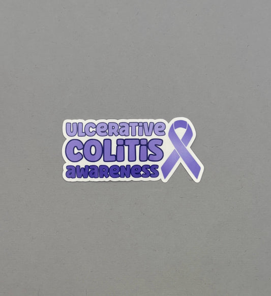 Ulcerative Colitis Awareness with Ribbon Sticker
