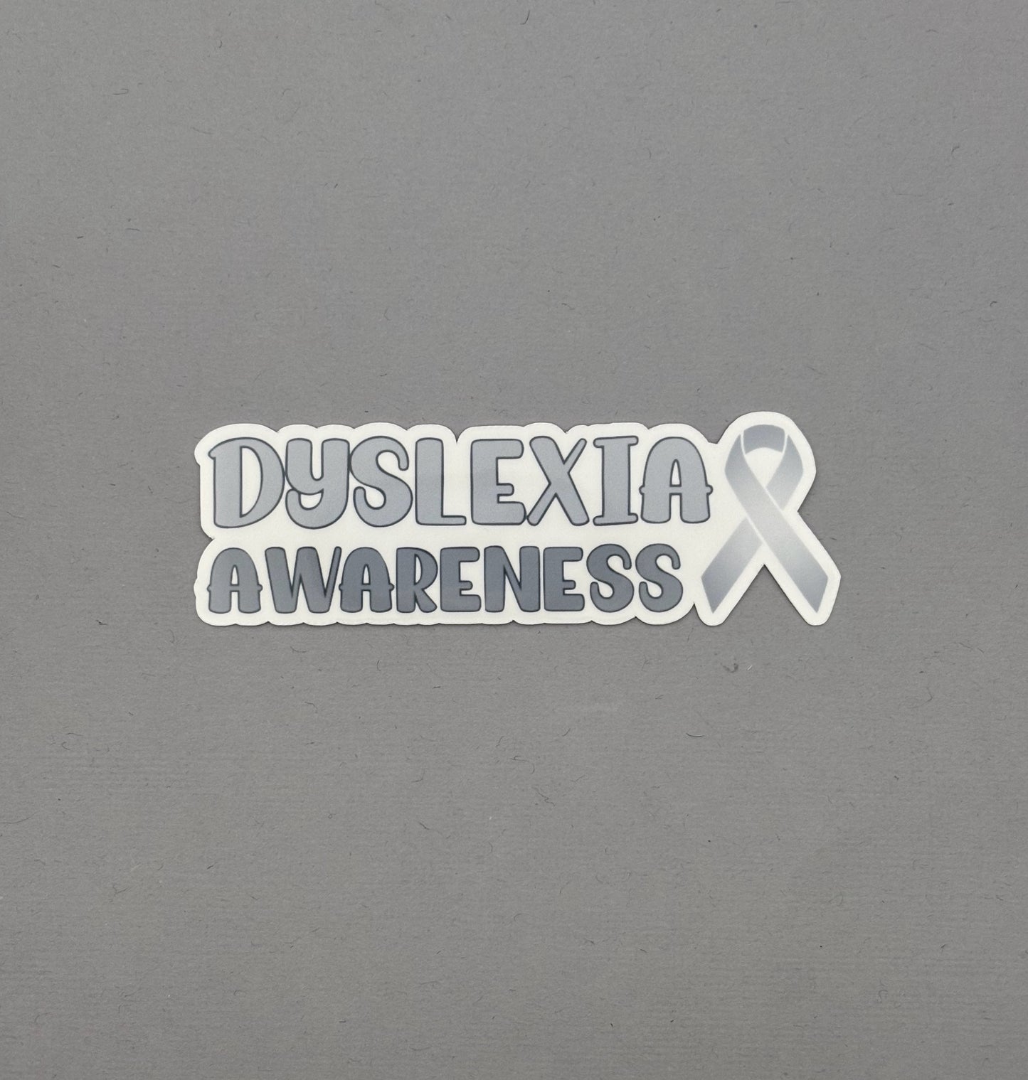 Dyslexia Awareness with Ribbon Sticker