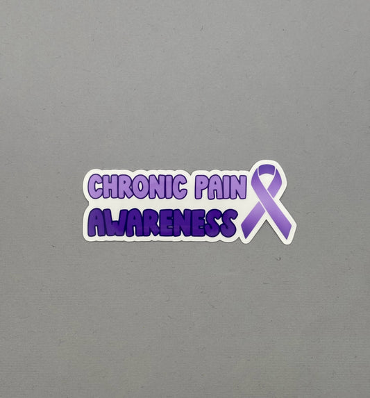 Chronic Pain Awareness with Ribbon Sticker