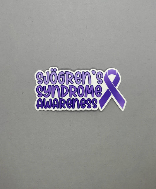 Sjogren's Syndrome Awareness with Ribbon Sticker