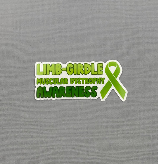 Limb-Girdle Muscular Dystrophy Awareness with Ribbon Sticker