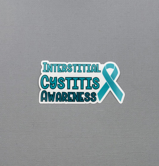 Interstitial Cystitis Awareness with Ribbon Sticker