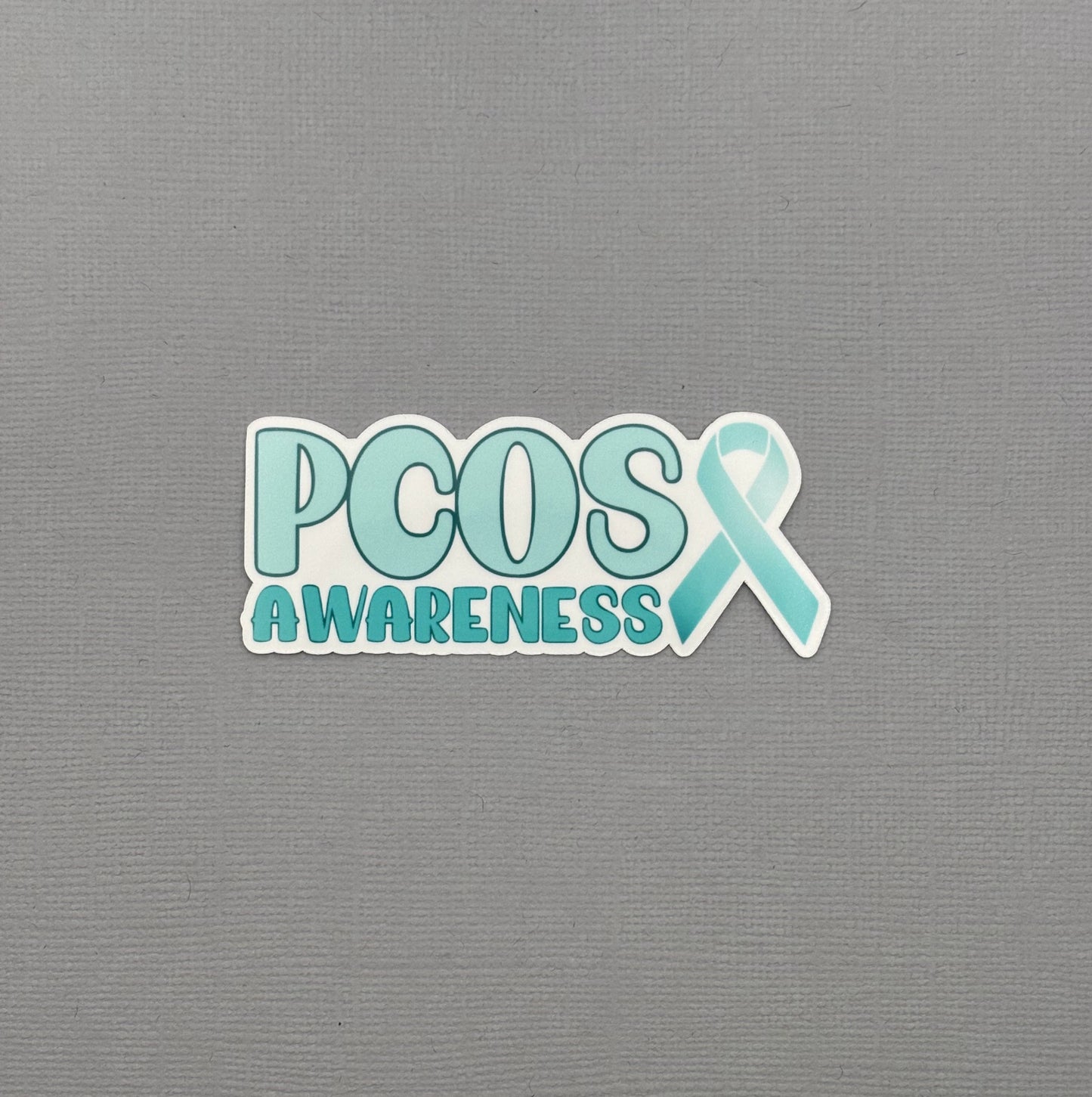 PCOS Awareness with Ribbon Sticker