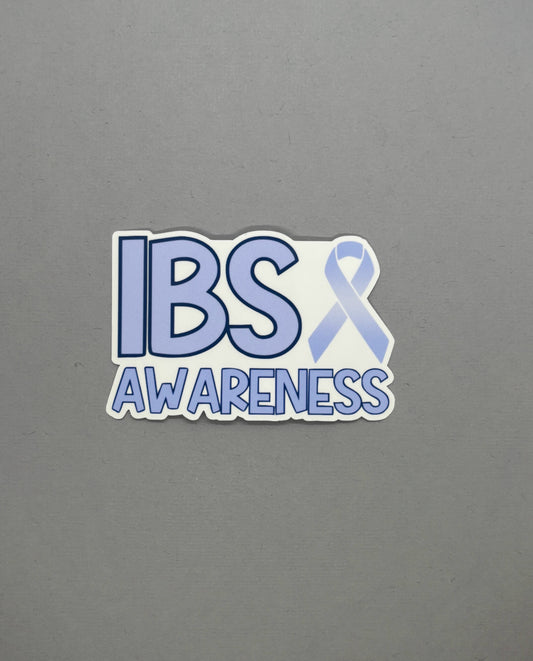 Irritable Bowel Syndrome Awareness with Ribbon Sticker