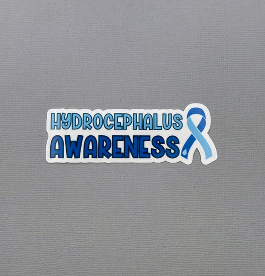 Hydrocephalus Awareness with Ribbon Sticker