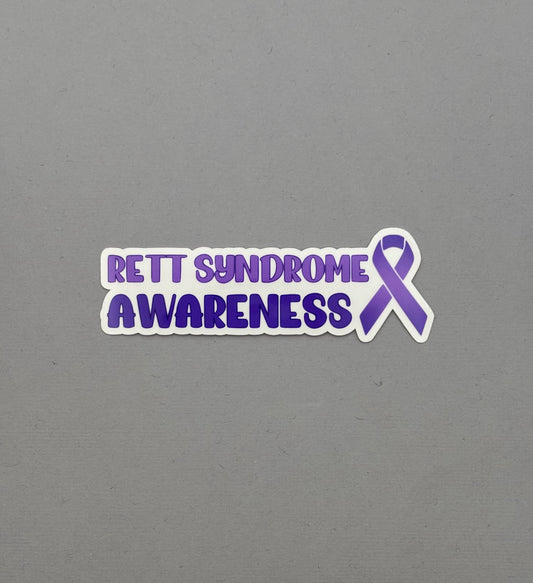 Rett Syndrome Awareness with Ribbon Sticker