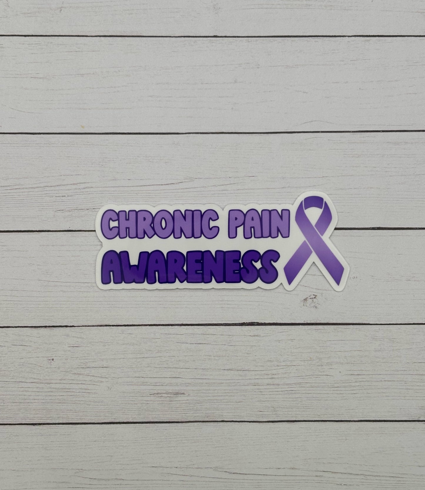 Chronic Pain Awareness with Ribbon Sticker