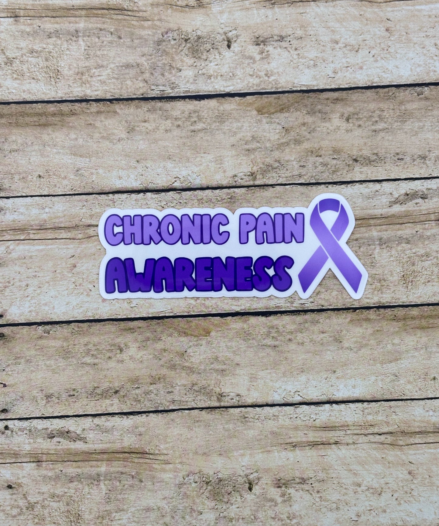 Chronic Pain Awareness with Ribbon Sticker