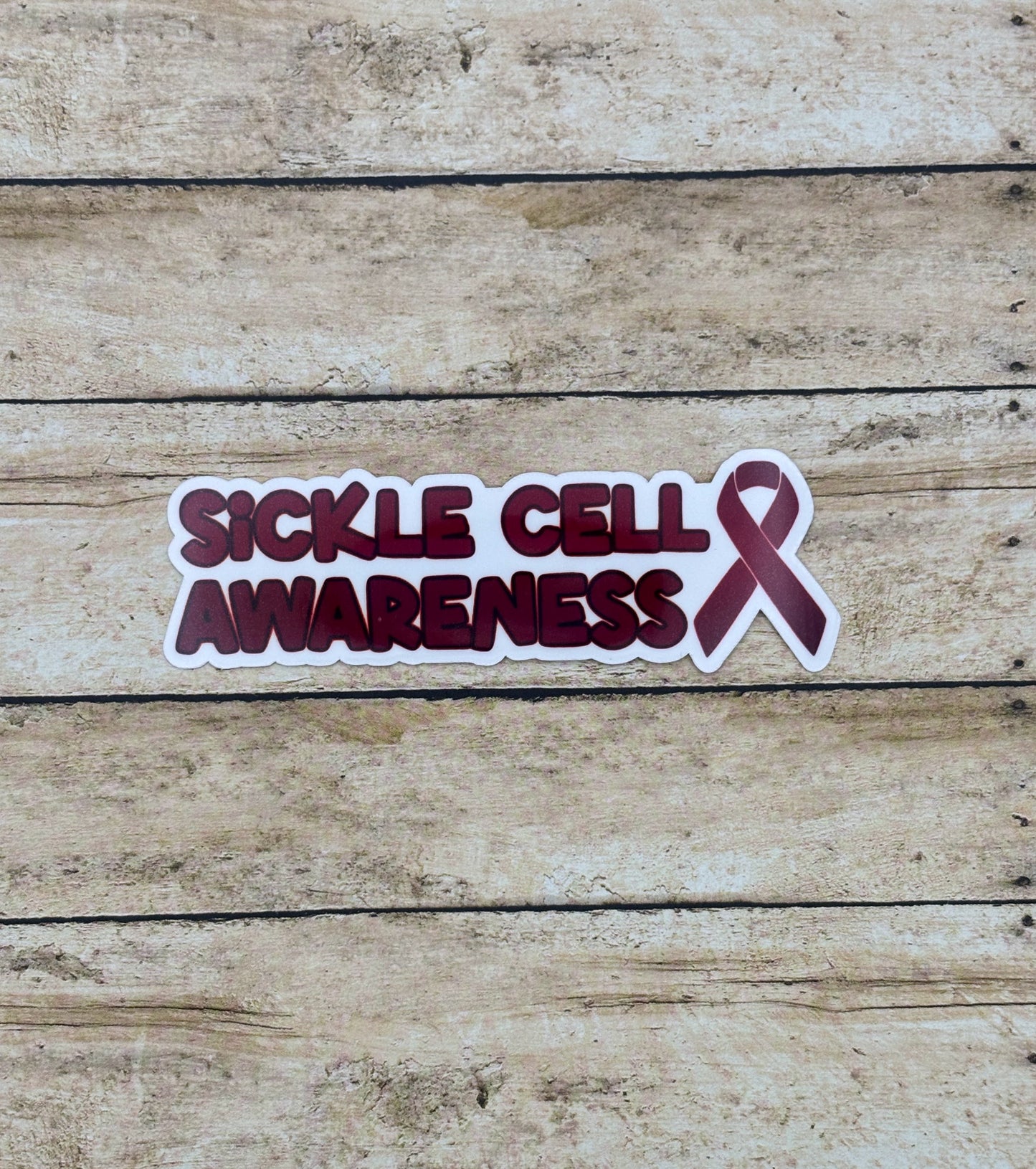 Sickle Cell Awareness with Ribbon Sticker
